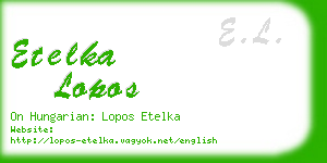 etelka lopos business card